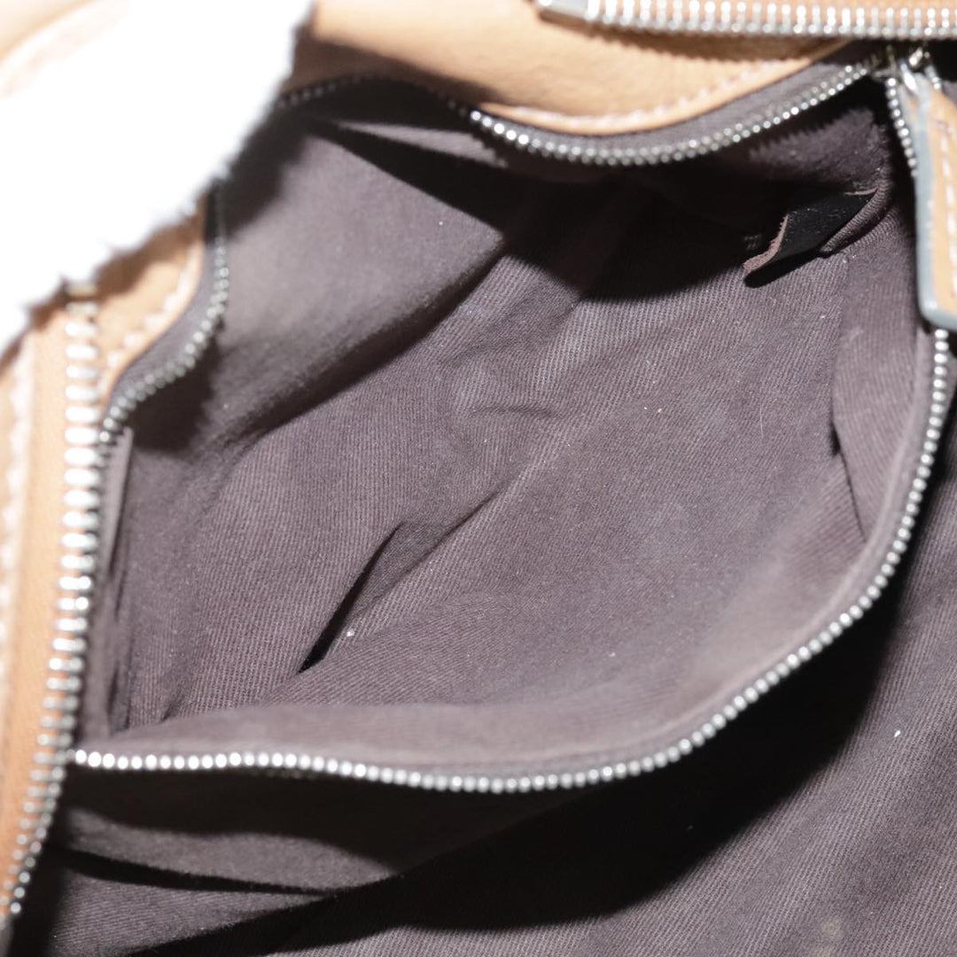 Chloe Paddington Hand Bag Leather Brown Gold Silver 106041