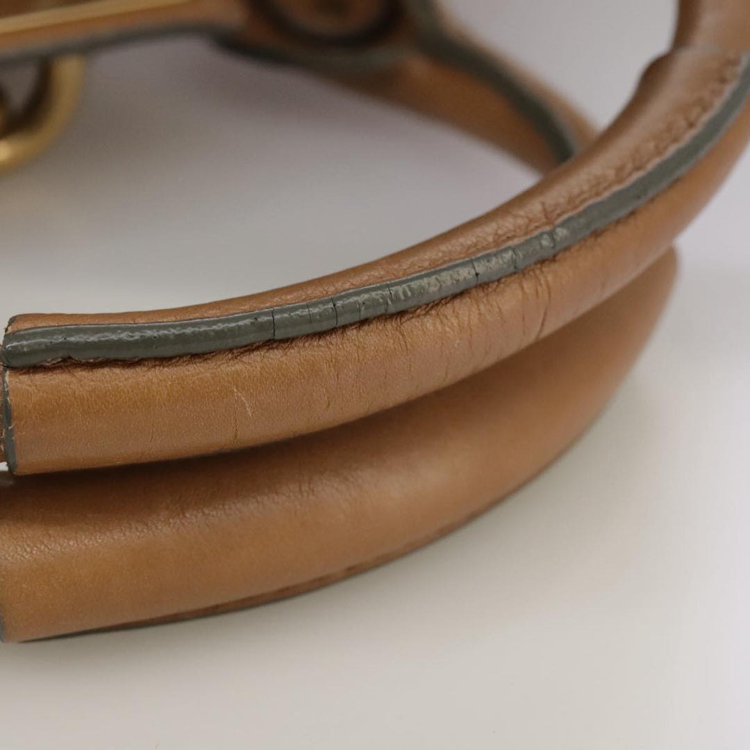 Chloe Paddington Hand Bag Leather Brown Gold Silver 106041
