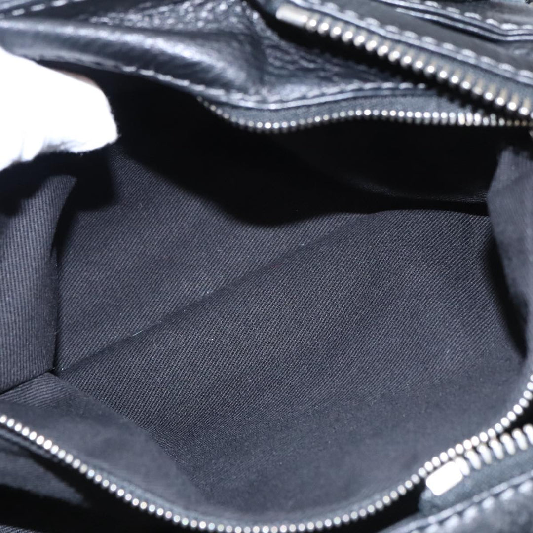 Chloe Paddington Hand Bag Leather Black Gold Silver 106047