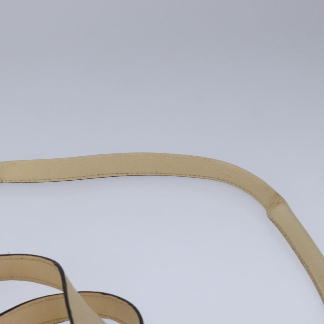 Chloe Shoulder Bag Leather Beige Gold 106505