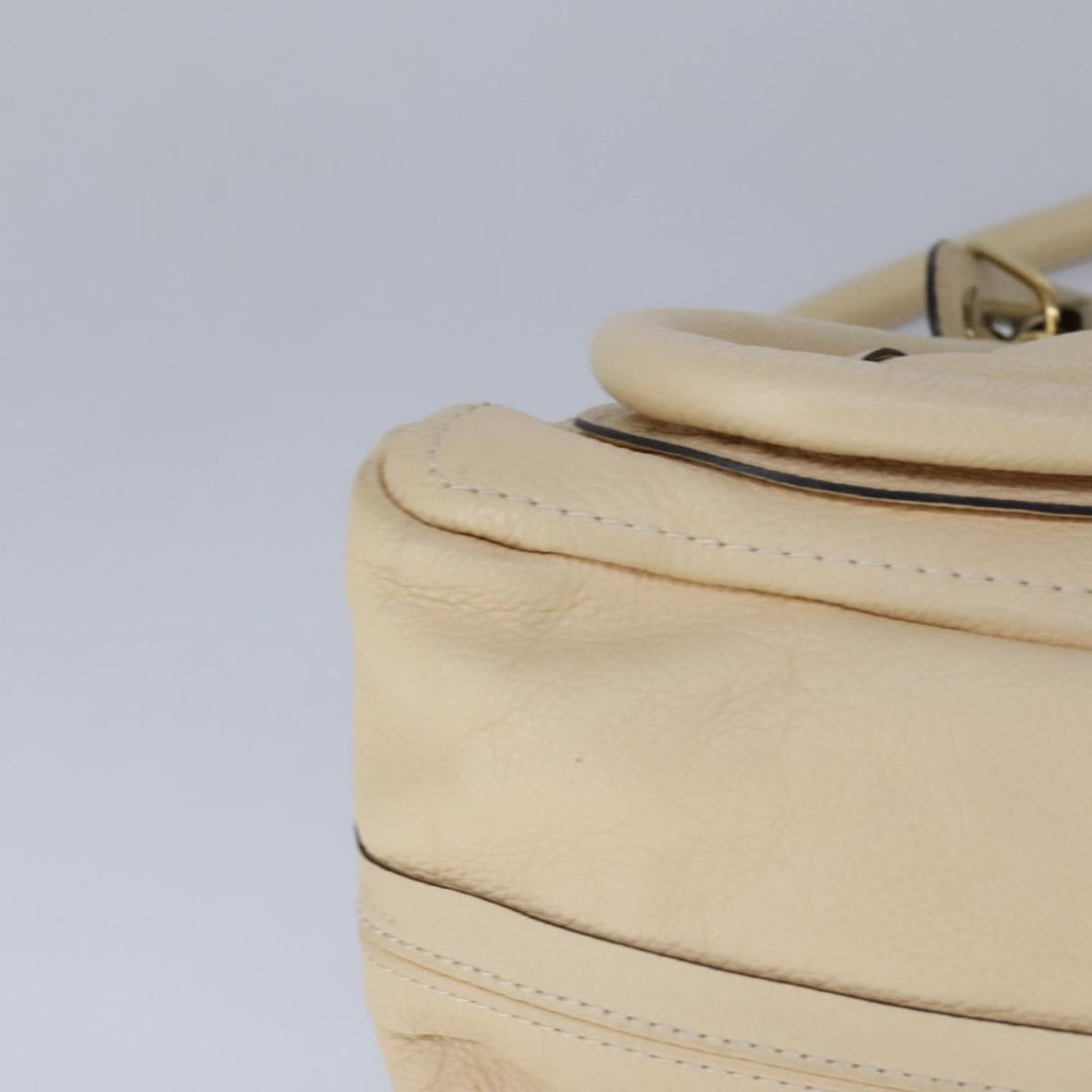 Chloe Shoulder Bag Leather Beige Gold 106505