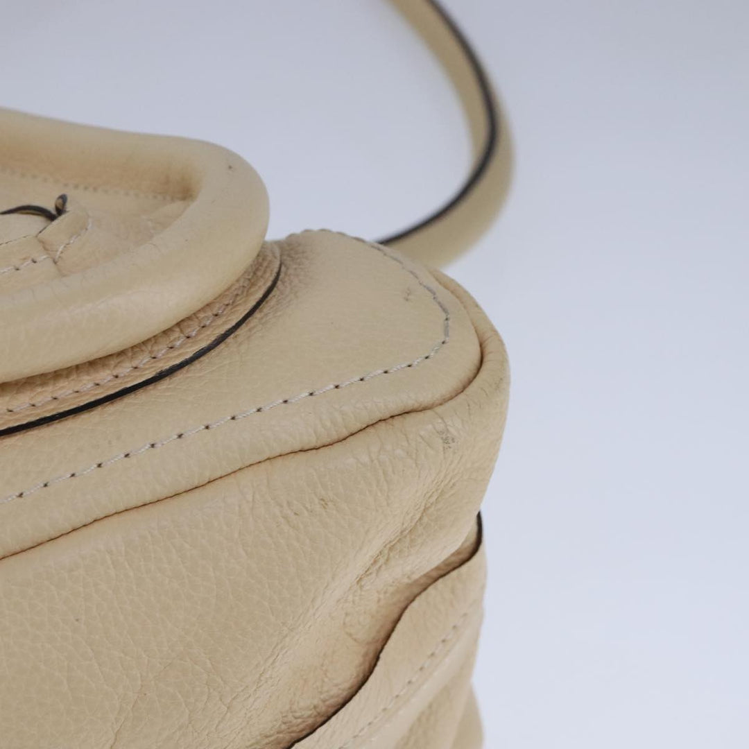 Chloe Shoulder Bag Leather Beige Gold 106505