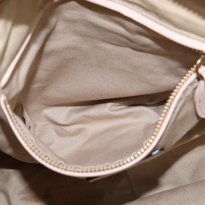 Chloe Shoulder Bag Leather Beige Gold 106505