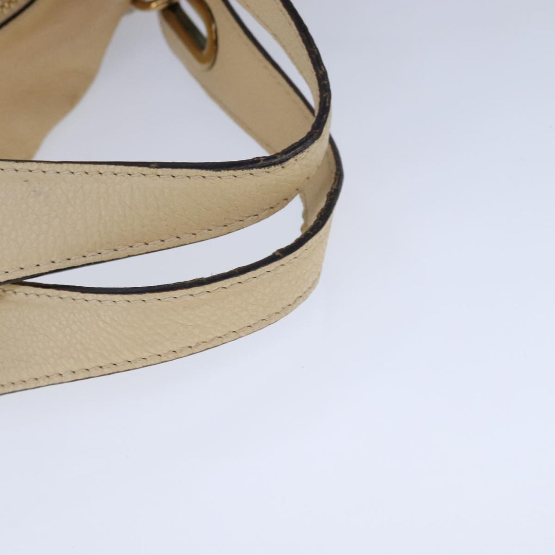 Chloe Shoulder Bag Leather Beige Gold 106505