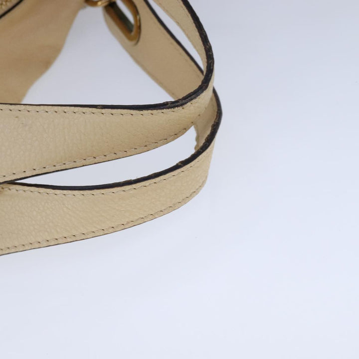 Chloe Shoulder Bag Leather Beige Gold 106505