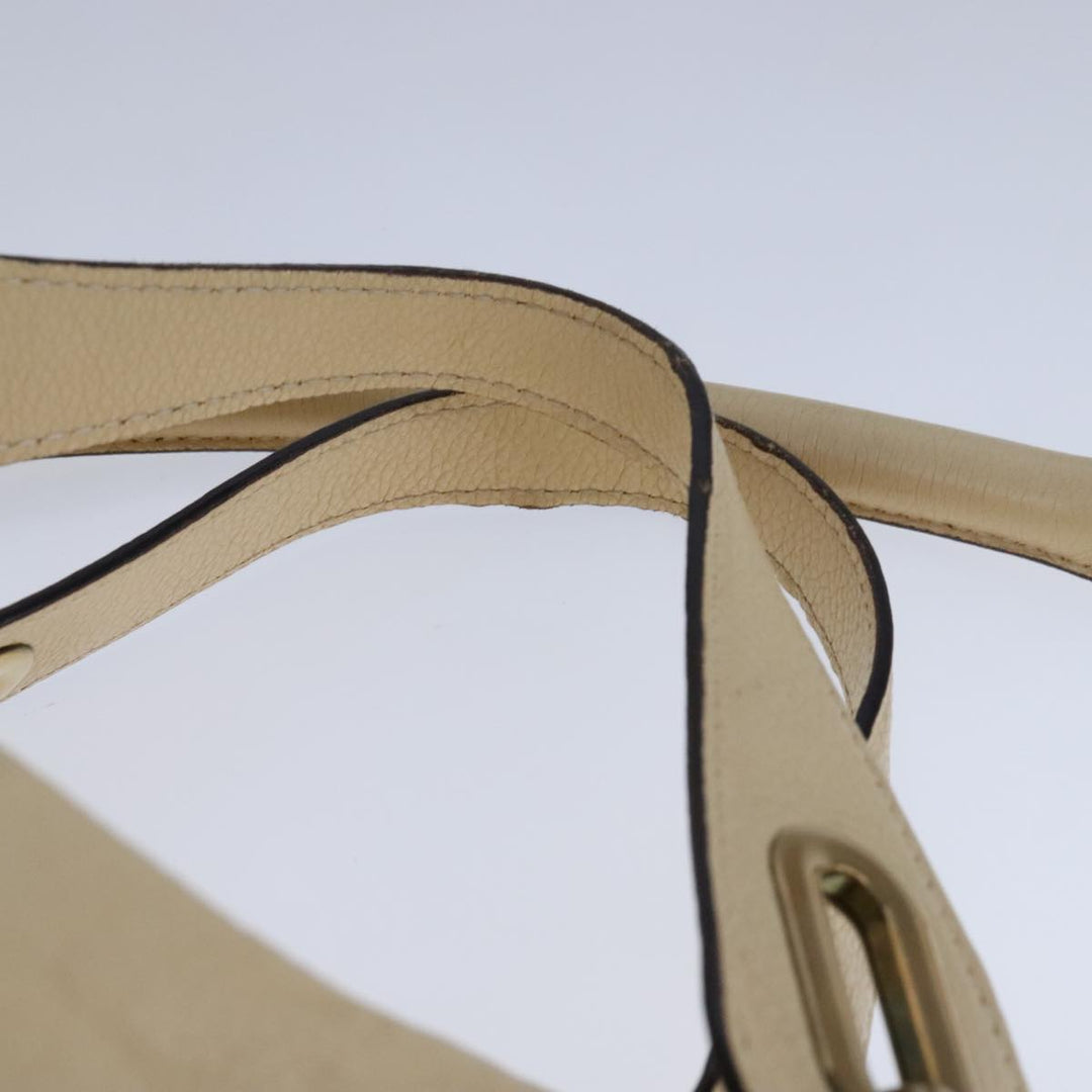 Chloe Shoulder Bag Leather Beige Gold 106505