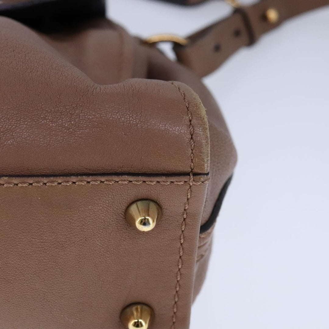 Chloe Elsie Shoulder Bag Leather Beige 106618