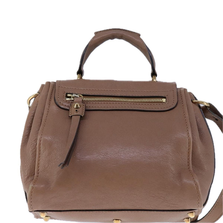Chloe Elsie Shoulder Bag Leather Beige 106618