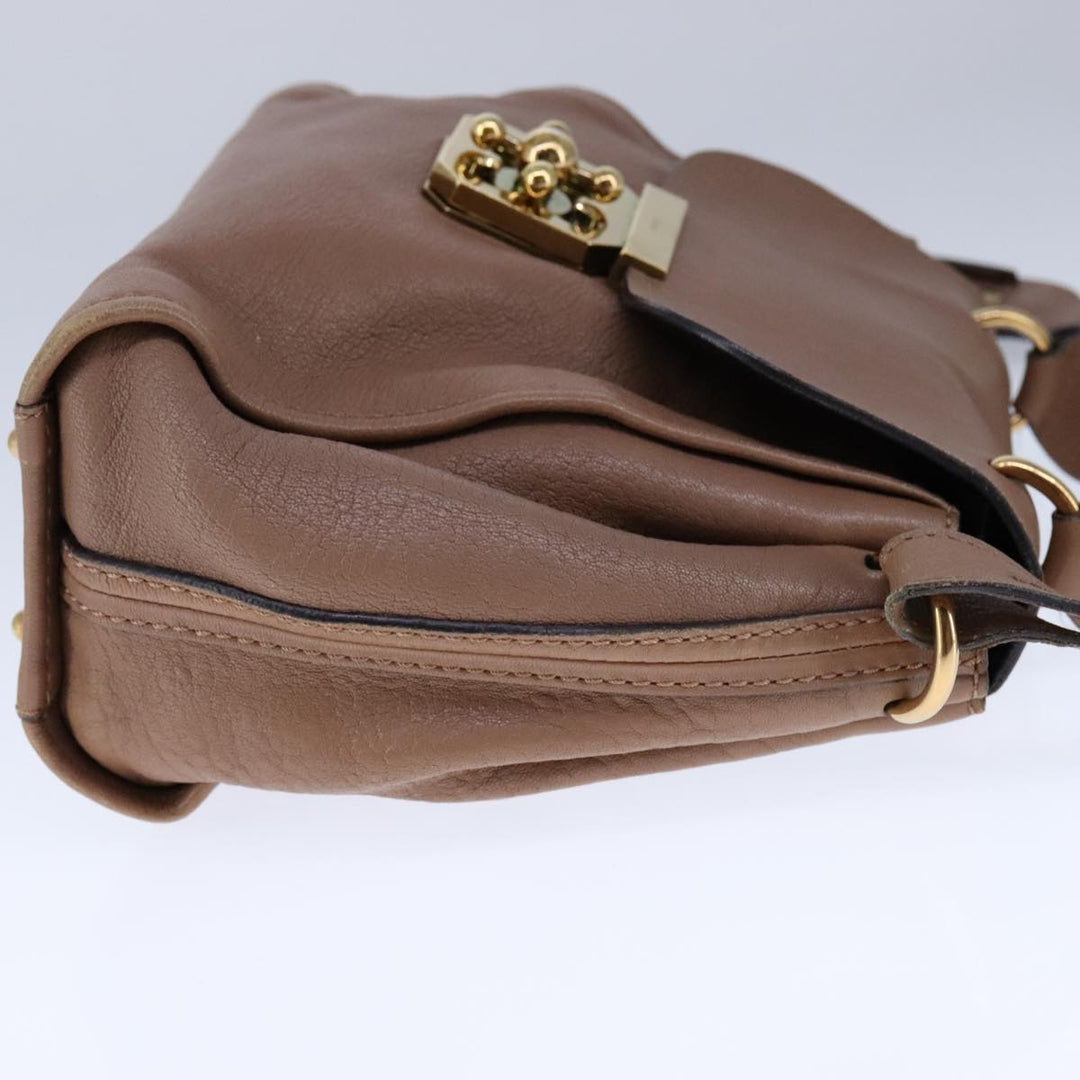 Chloe Elsie Shoulder Bag Leather Beige 106618