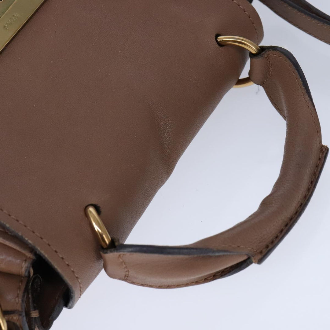 Chloe Elsie Shoulder Bag Leather Beige 106618