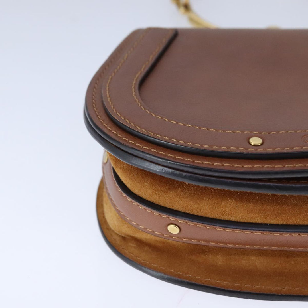 Chloe Nile Shoulder Bag Leather Brown 106724