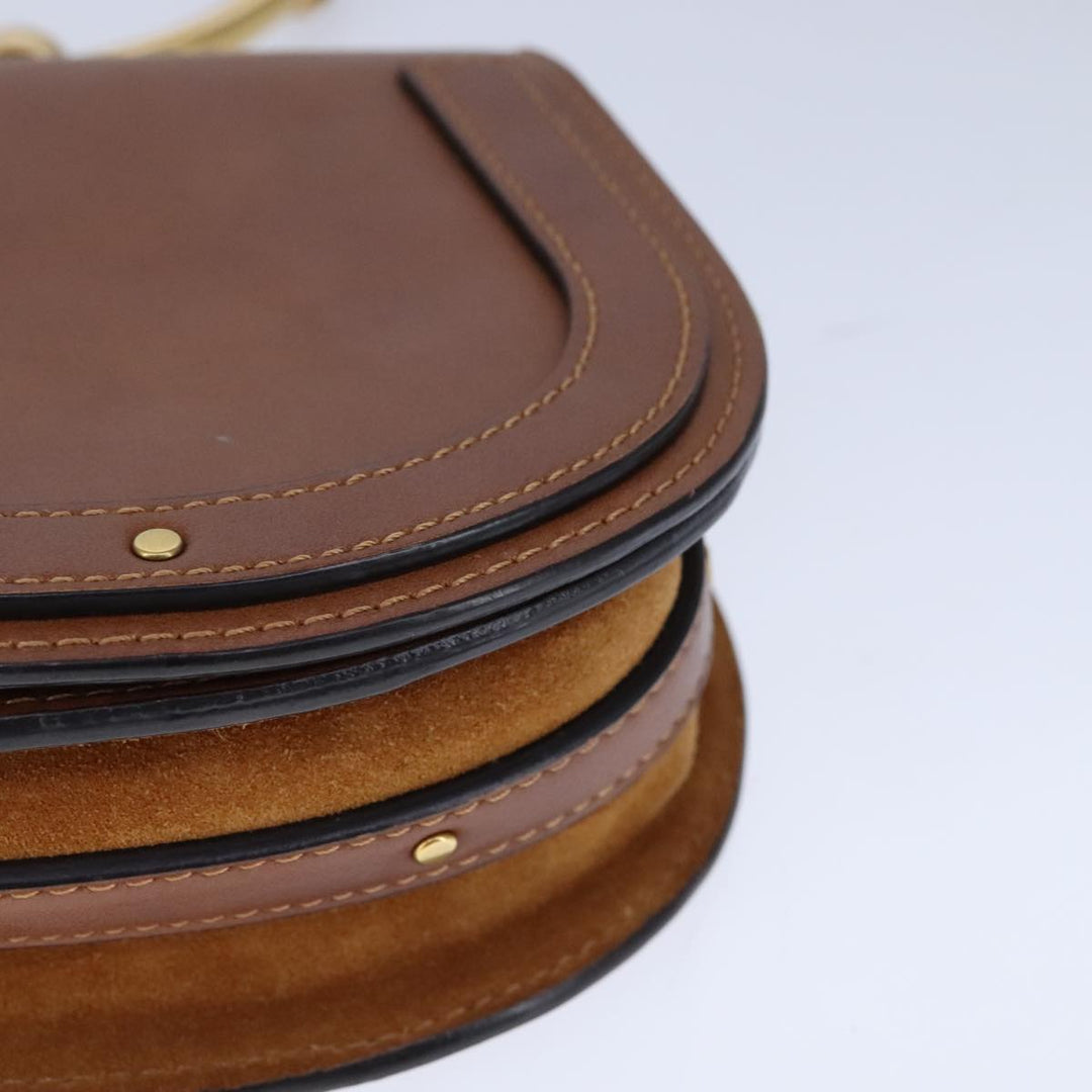 Chloe Nile Shoulder Bag Leather Brown 106724