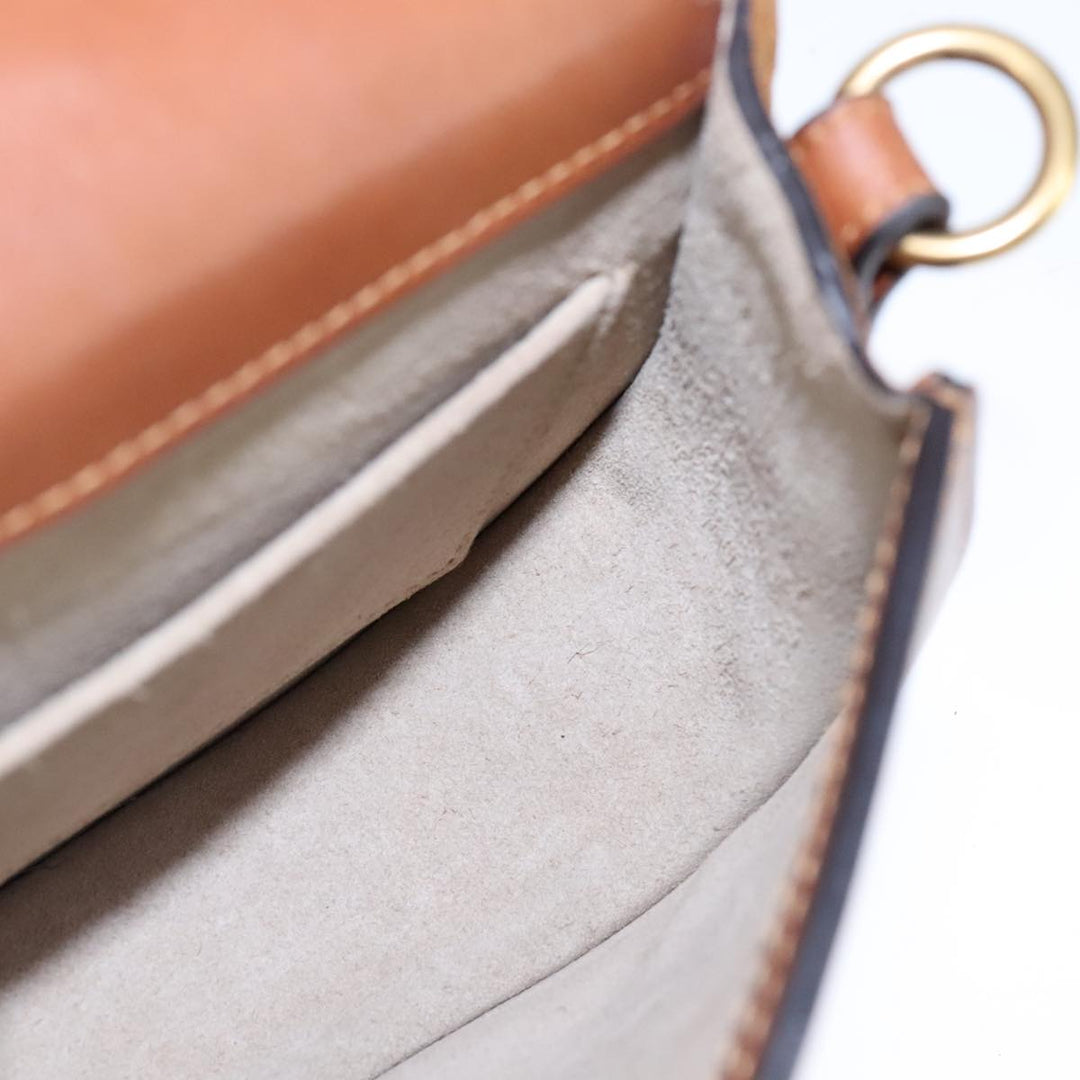 Chloe Nile Shoulder Bag Leather Brown 106724