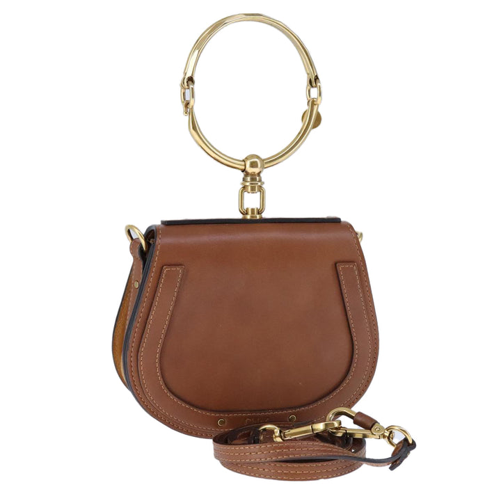 Chloe Nile Shoulder Bag Leather Brown 106724