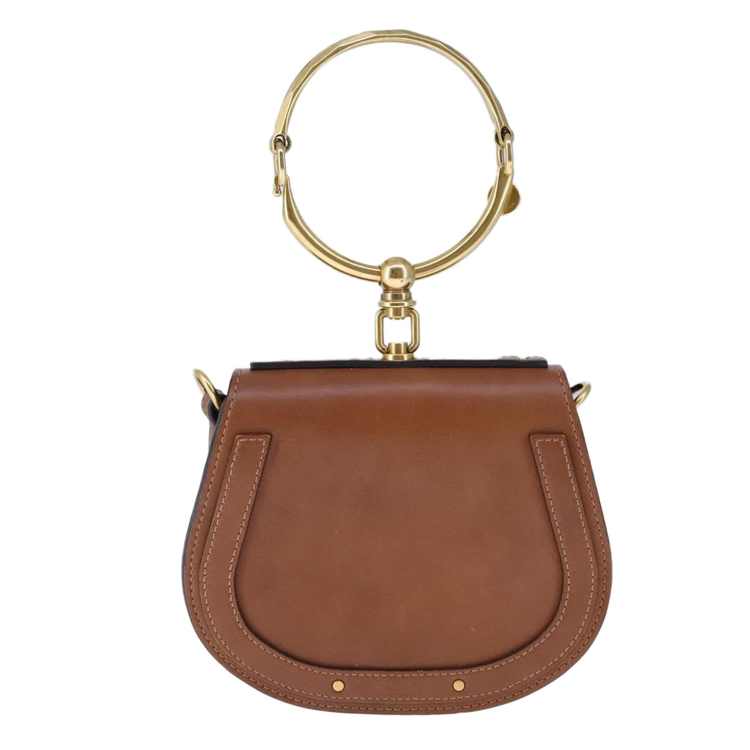 Chloe Nile Shoulder Bag Leather Brown 106724