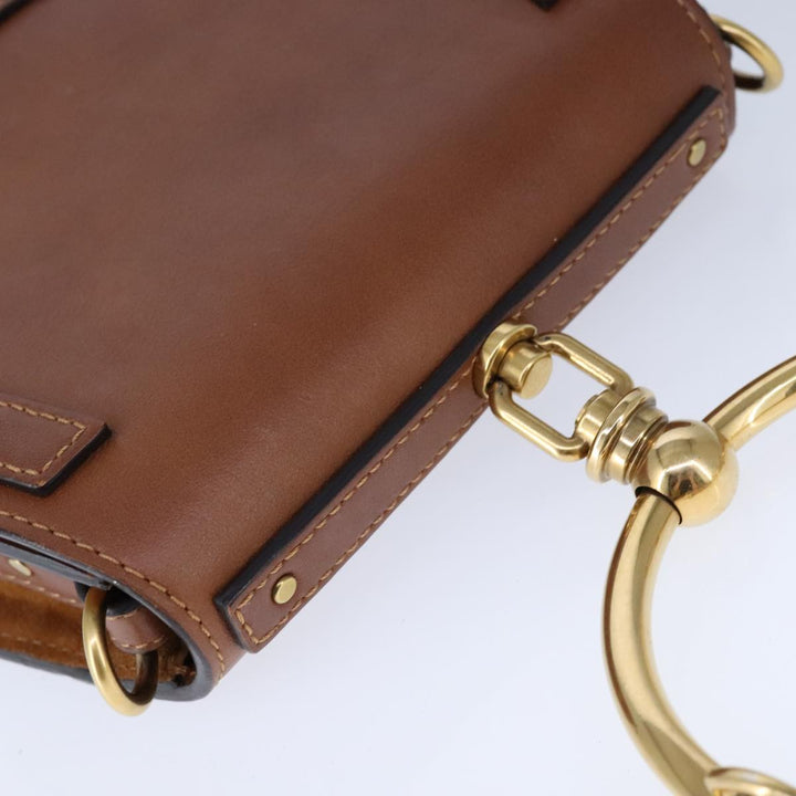 Chloe Nile Shoulder Bag Leather Brown 106724