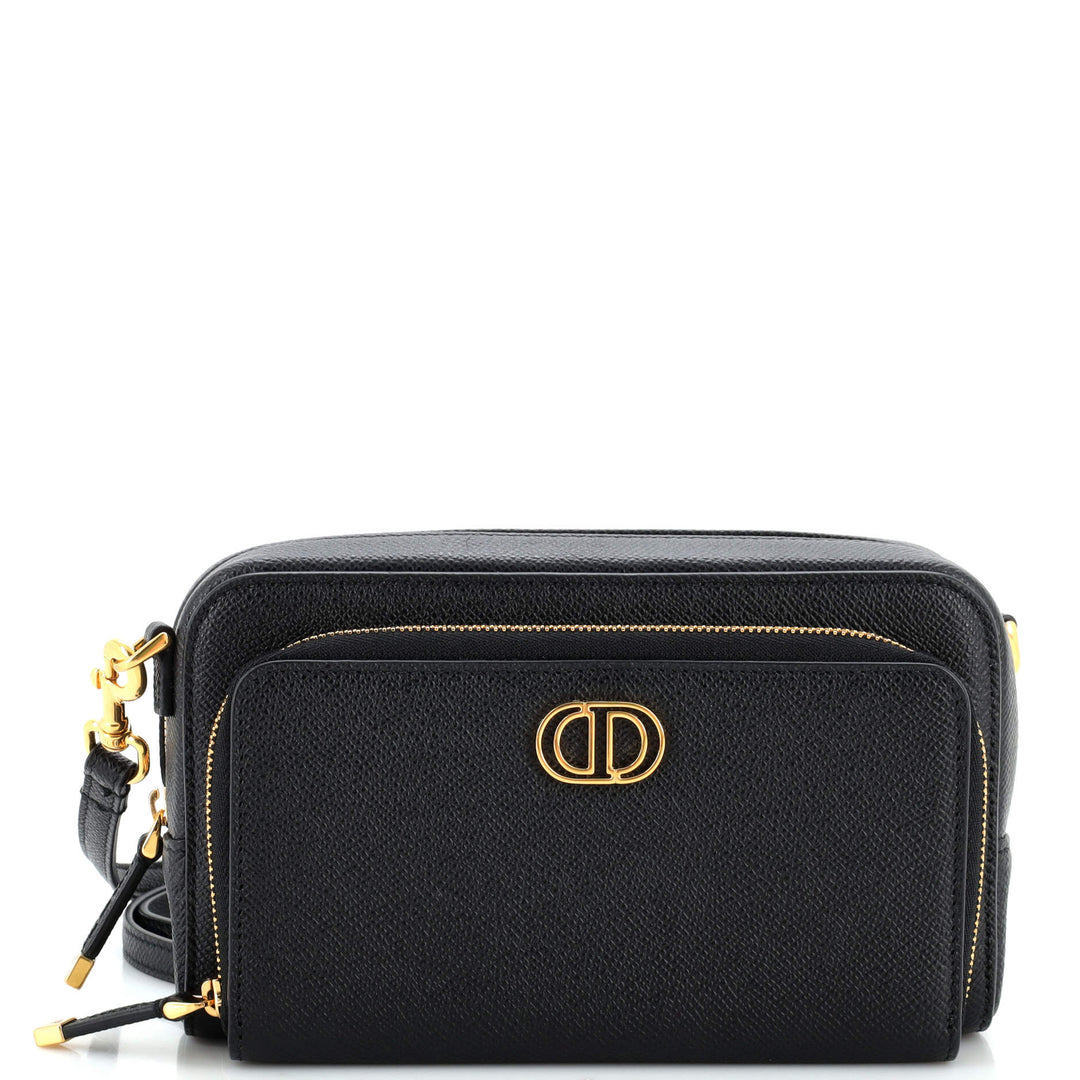 Dior Caro Double Pouch Crossbody Bag Leather