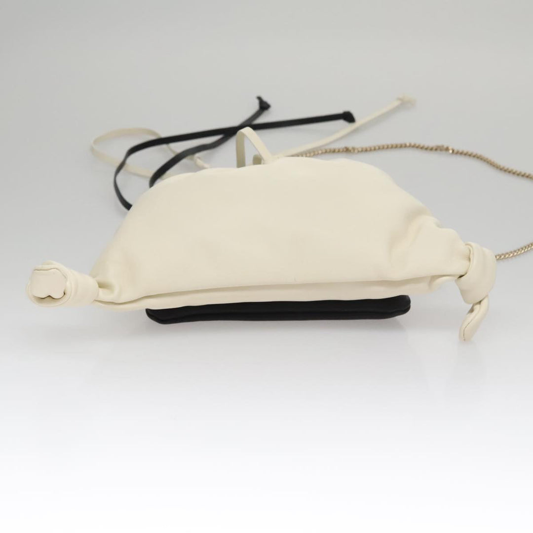 Chloe Arlin Hand Bag Leather 2way White Black 107511