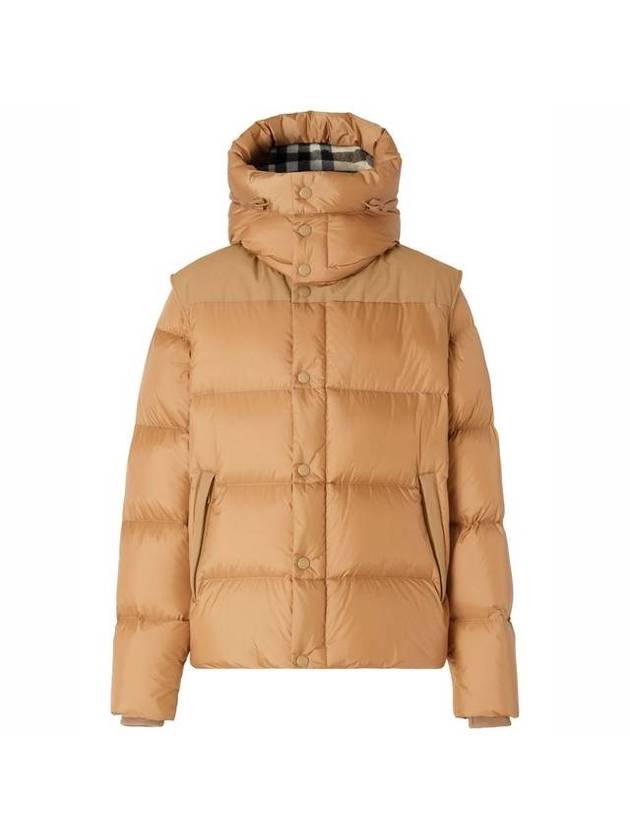 Burberry Detachable Sleeve Hooded Padding Beige