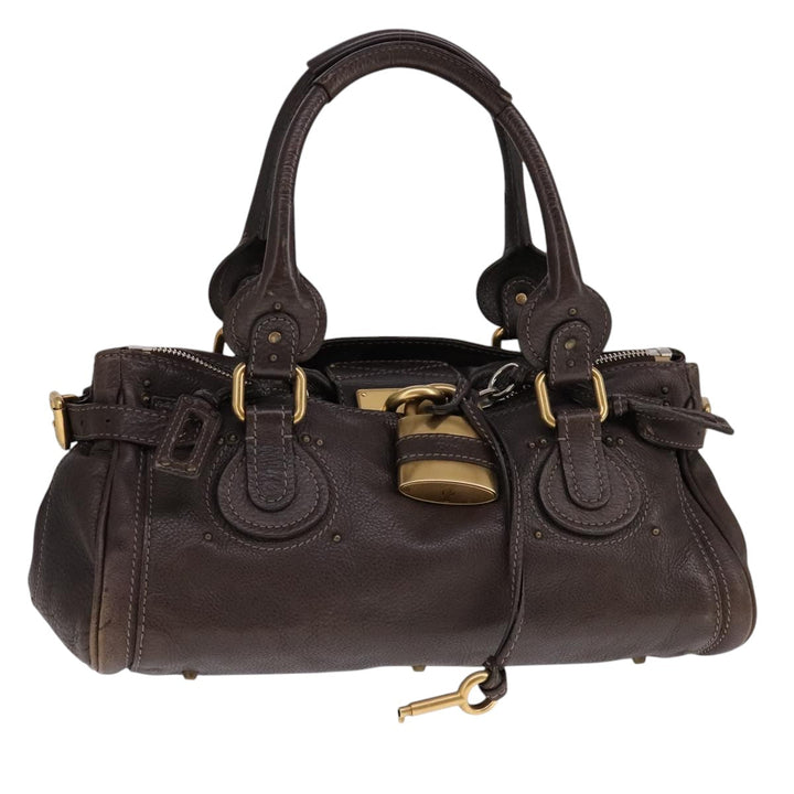 Chloe Paddington Hand Bag Leather Brown 108185
