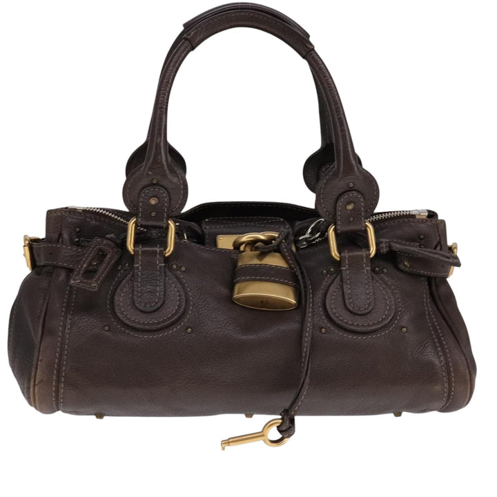 Chloe Paddington Hand Bag Leather Brown 108185