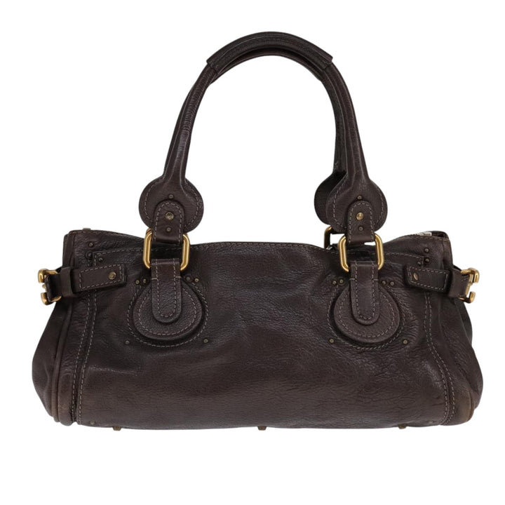 Chloe Paddington Hand Bag Leather Brown 108185