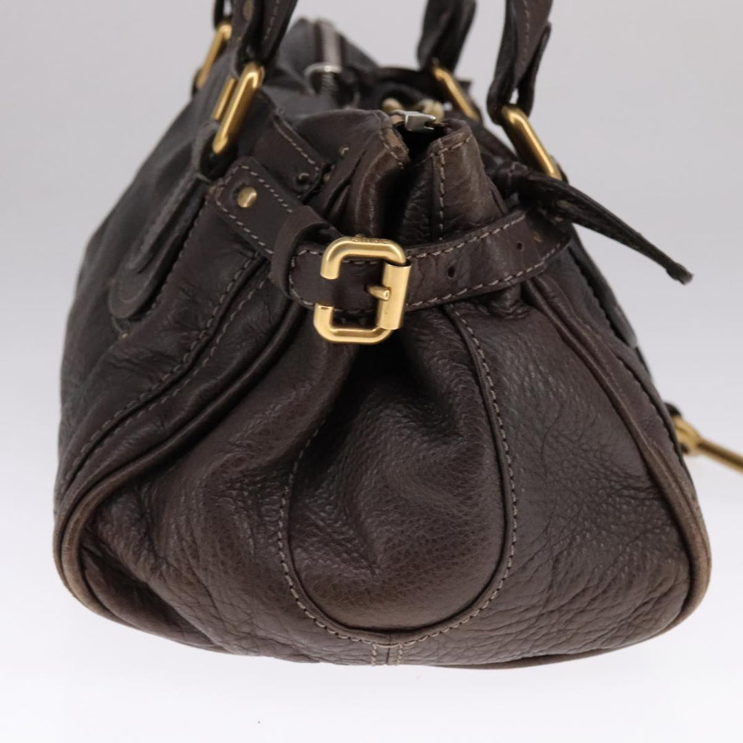 Chloe Paddington Hand Bag Leather Brown 108185