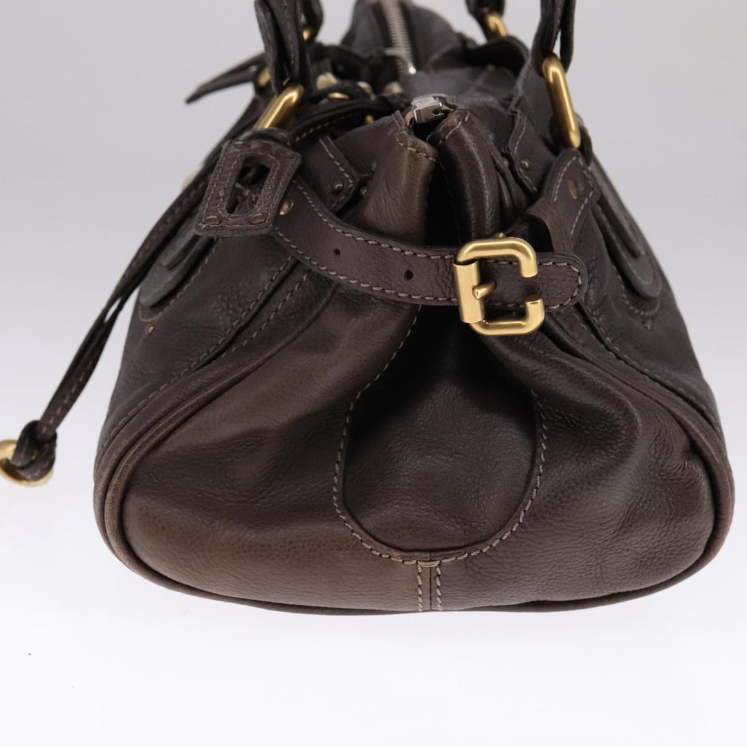 Chloe Paddington Hand Bag Leather Brown 108185