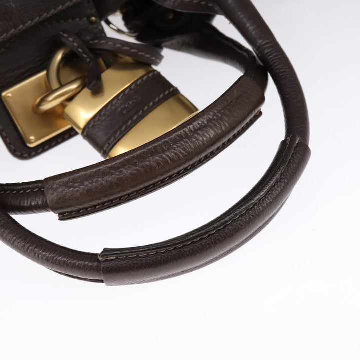 Chloe Paddington Hand Bag Leather Brown 108185