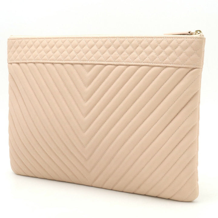 Top Quality Chanel Chevron Clutch Bag
