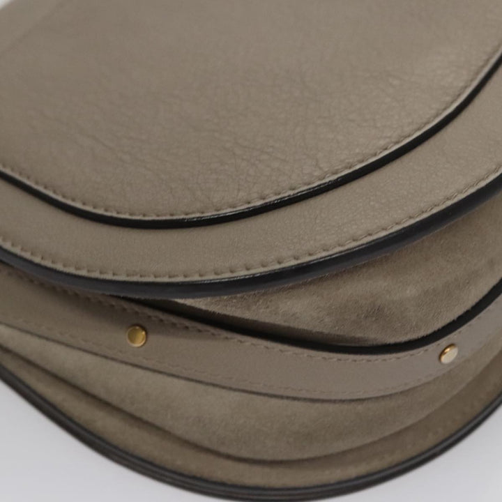Chloe Nile Hand Bag Leather 2way Beige 109834