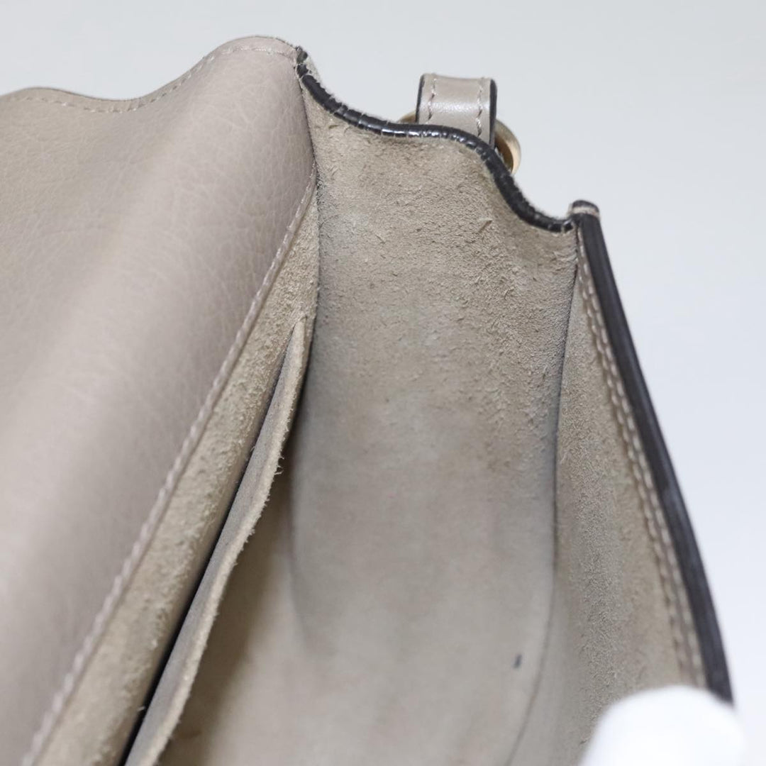 Chloe Nile Hand Bag Leather 2way Beige 109834