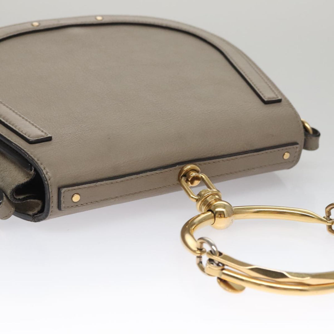 Chloe Nile Hand Bag Leather 2way Beige 109834