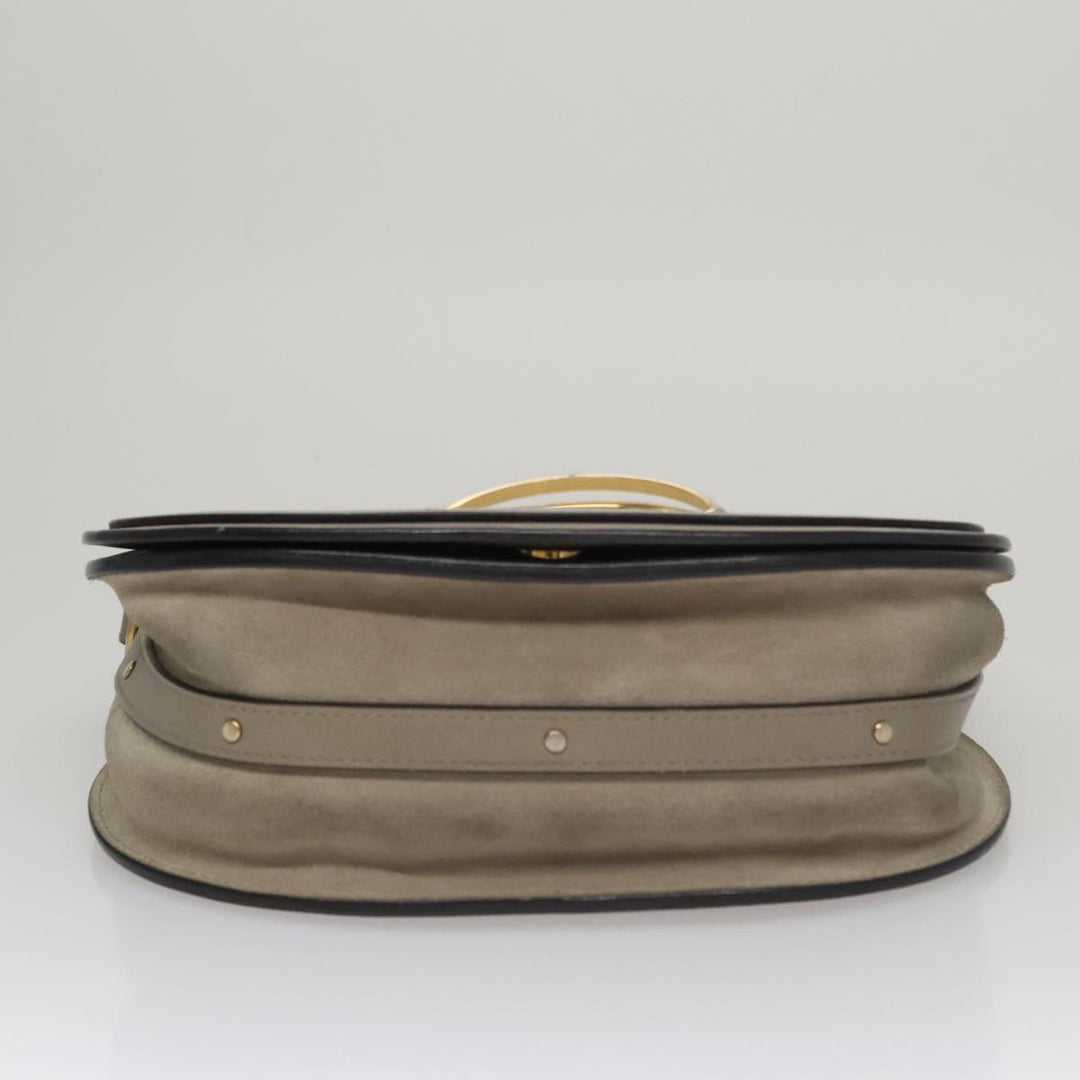 Chloe Nile Hand Bag Leather 2way Beige 109834