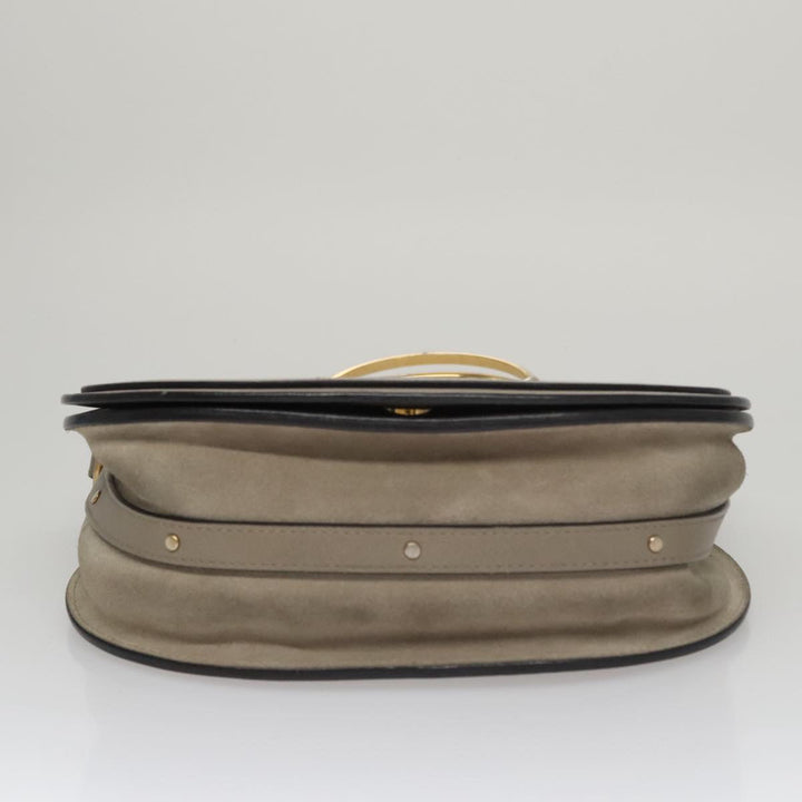 Chloe Nile Hand Bag Leather 2way Beige 109834