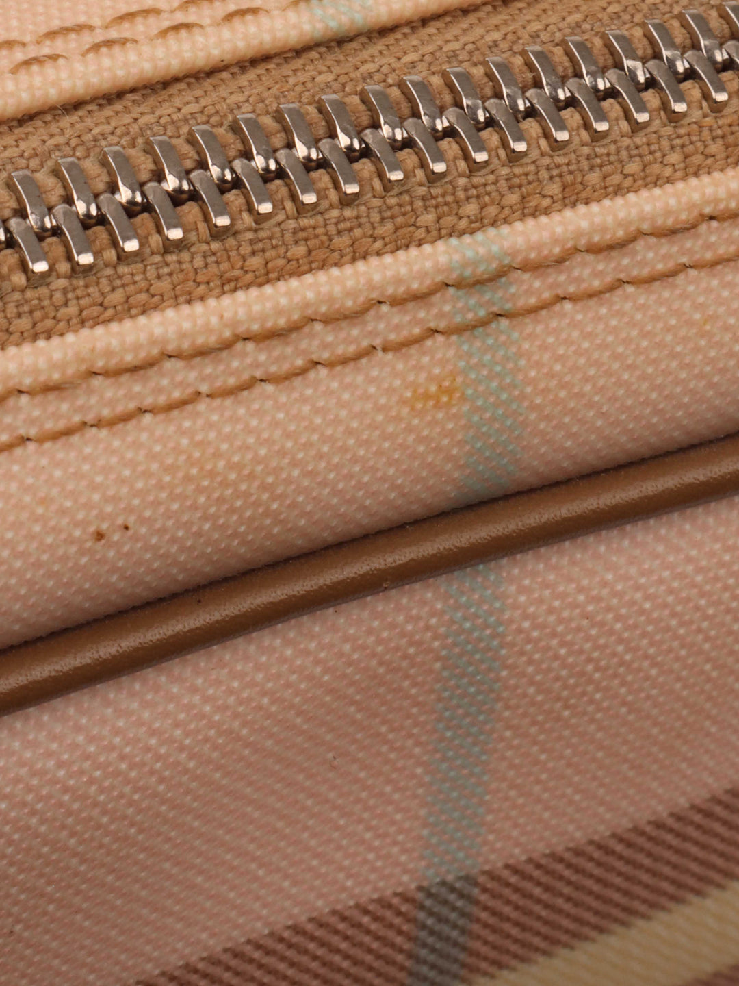 Burberry Mini Pastel Pink Check Camera Bag.