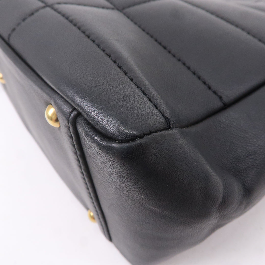 Top Quality Chanel Chocolate Bar Lamb Skin Chain Tote Bag Black A17859