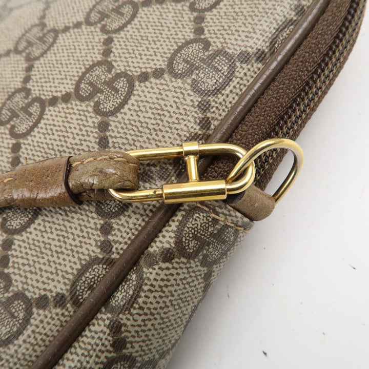 GUCCI Old Gucci GG Plus Leather Shoulder Bag Beige 97.02.068