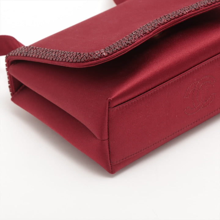 Top Quality Chanel Coco Saten Shoulder Bag Bordeaux G  5th