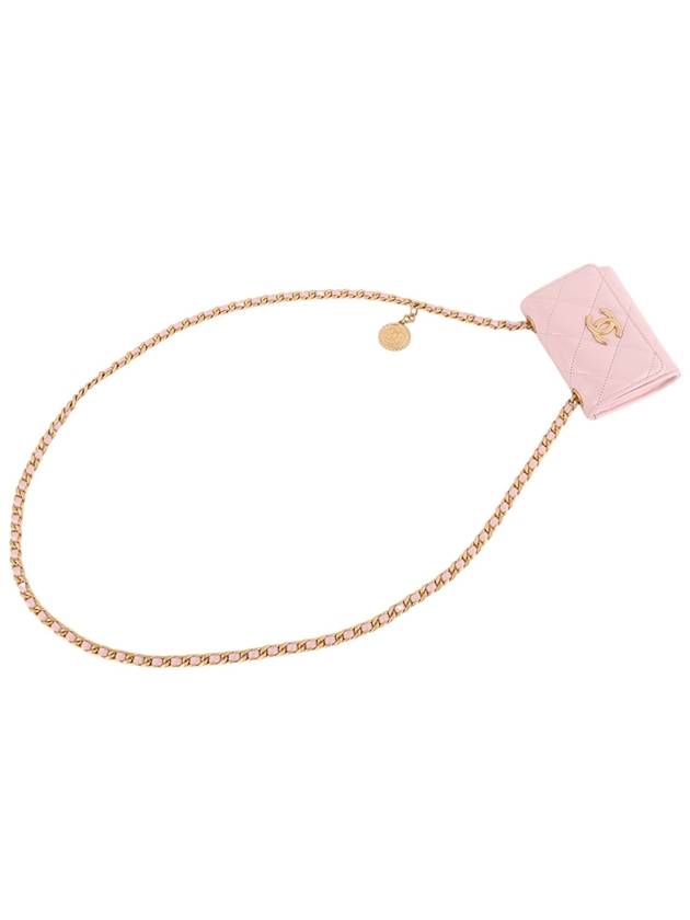 AP2848 Shiny Calfs Coin Medal Pendant Mini Chain Cross Bag 33902 Chanel