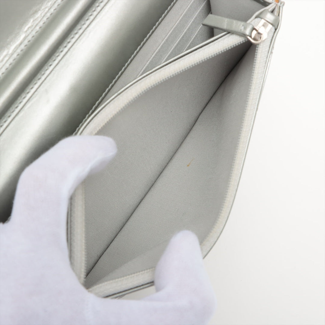 Top Quality Chanel 2.55 Leather Chain Wallet Silver Silver