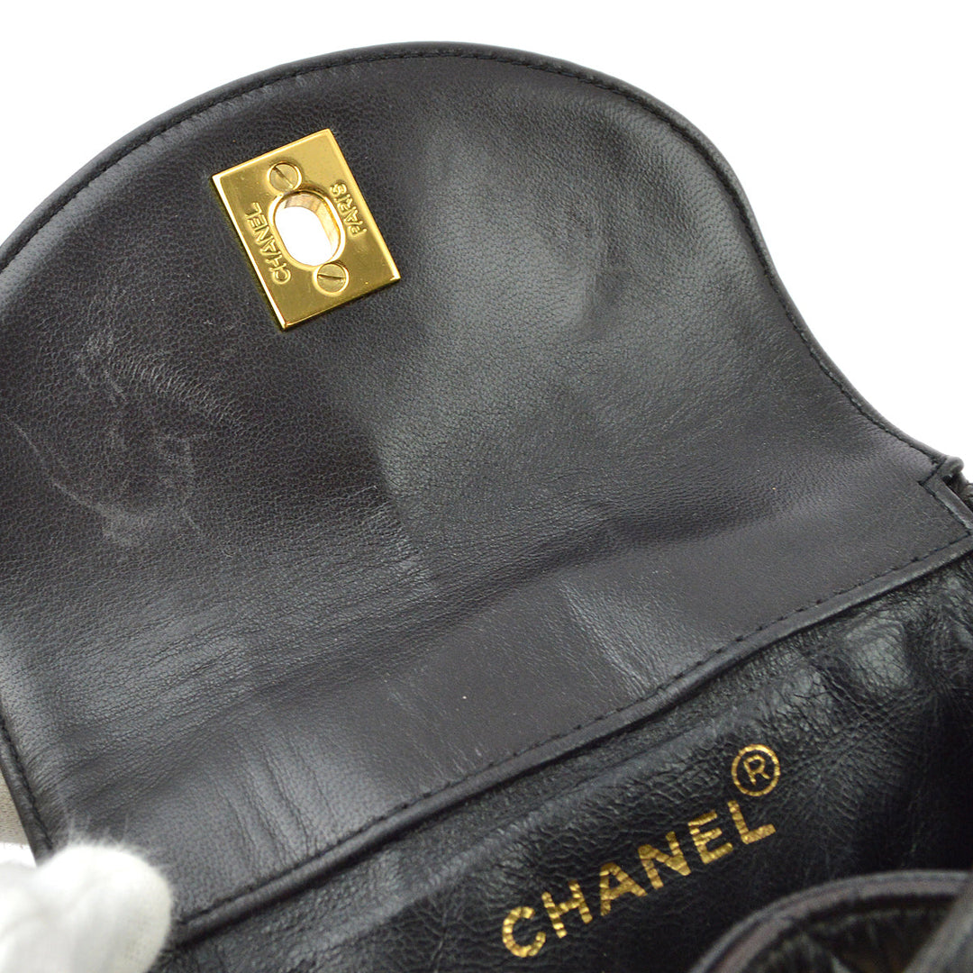 Top Quality Chanel Black Lambskin Duma Backpack Small