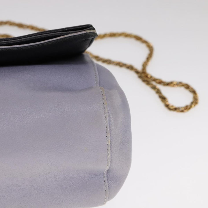 Chloe Chain Shoulder Bag Leather Purple 110018
