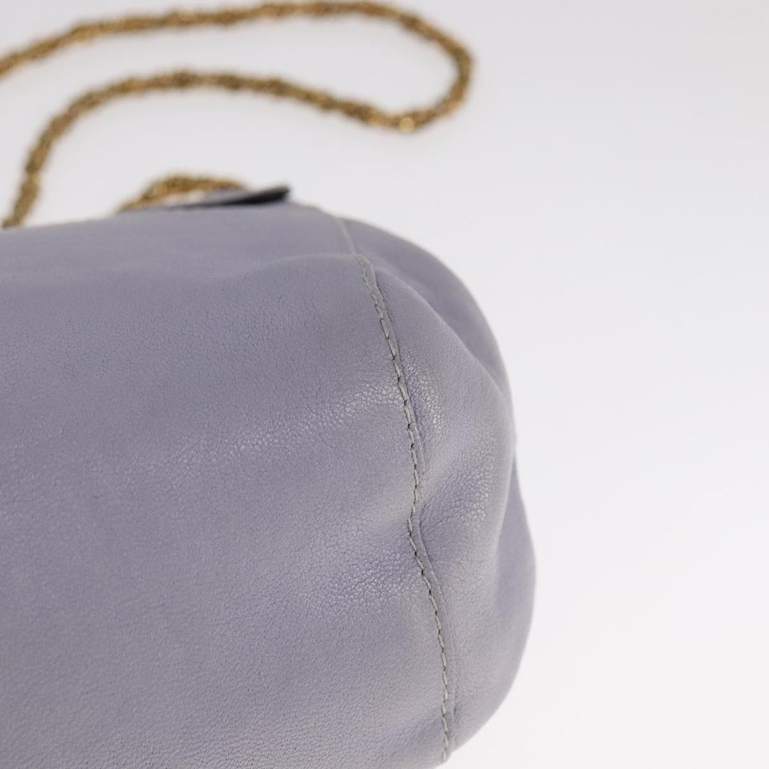 Chloe Chain Shoulder Bag Leather Purple 110018