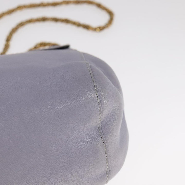 Chloe Chain Shoulder Bag Leather Purple 110018