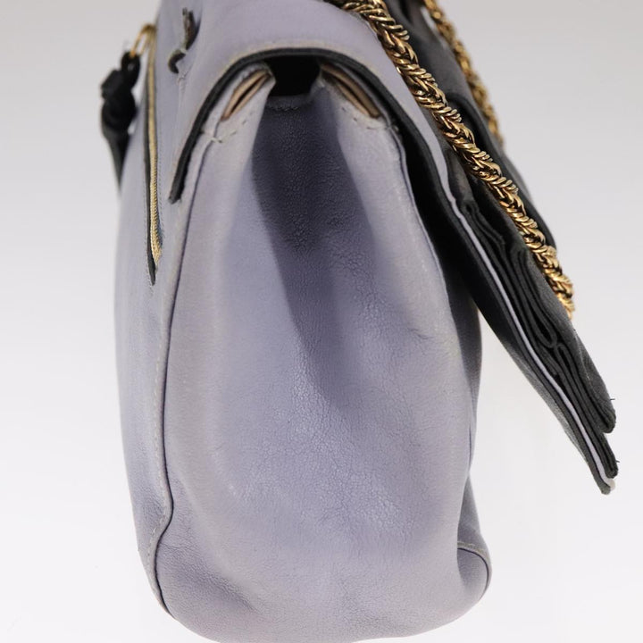 Chloe Chain Shoulder Bag Leather Purple 110018