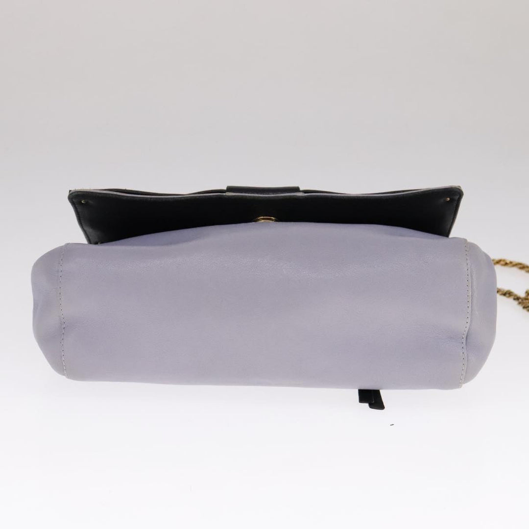 Chloe Chain Shoulder Bag Leather Purple 110018