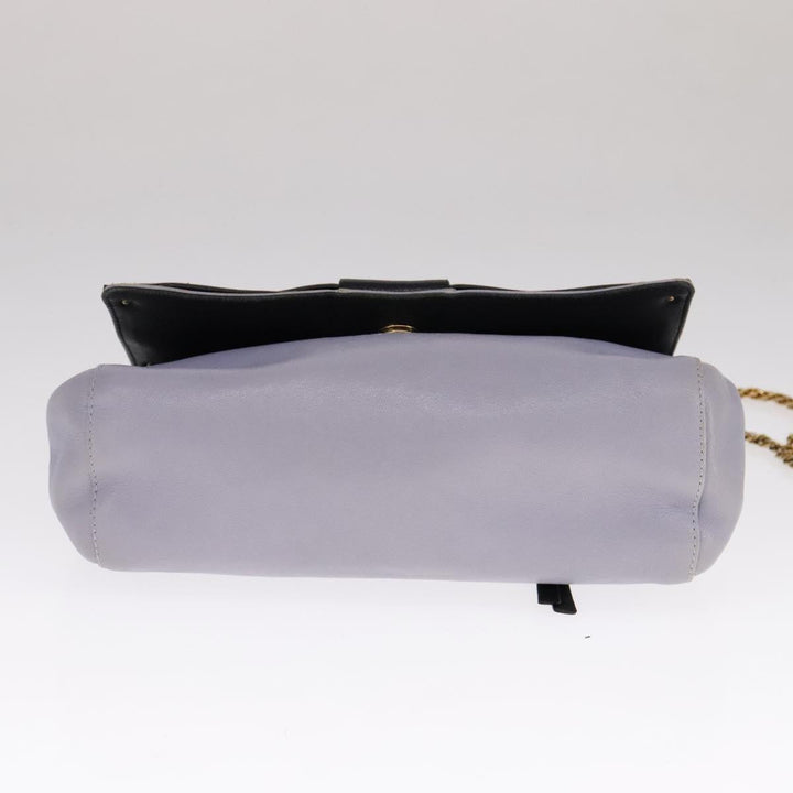 Chloe Chain Shoulder Bag Leather Purple 110018