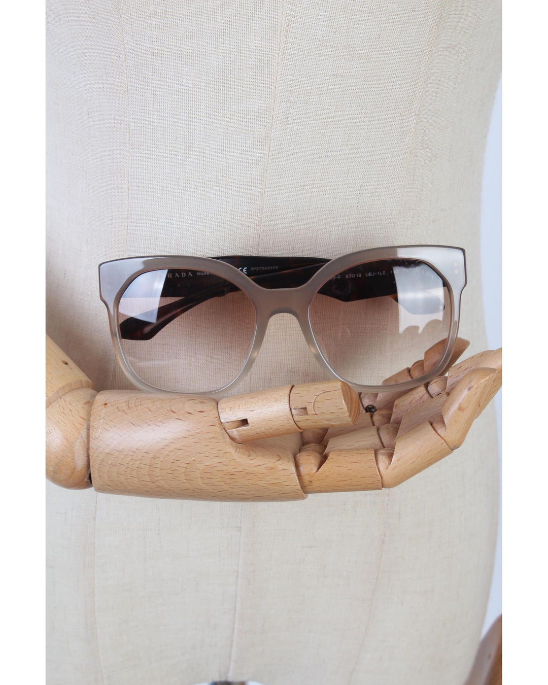 Prada Women's Gradient Tinted Sunglasses in Beige in Beige