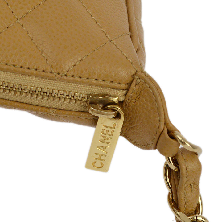 Top Quality Chanel Beige Caviar Hobo Chain Handbag